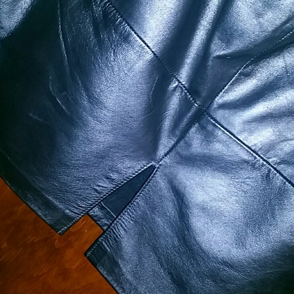 Genuine leather skirt - Picture 3 of 4